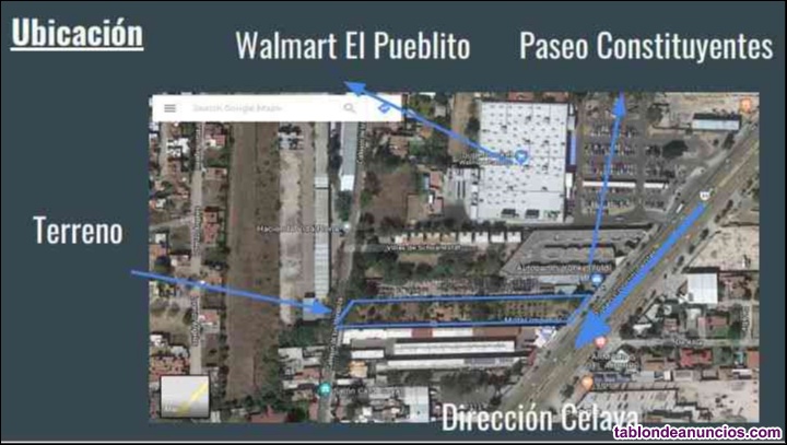 Terreno en renta venta paseo constituyentes, corregidora cc-054