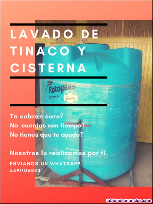 Lavamos tu cisterna o tinaco....
