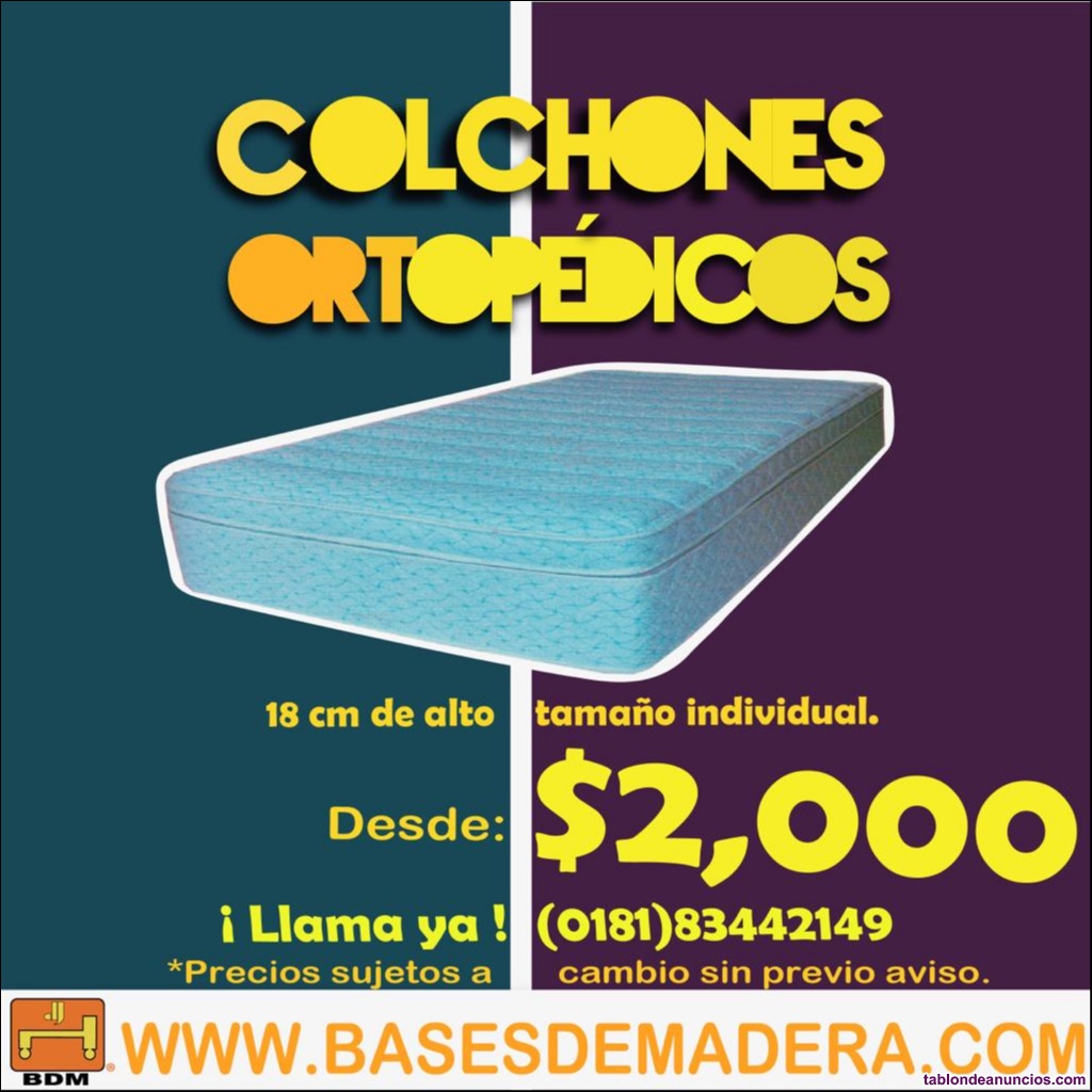Bases y colchones monterrey