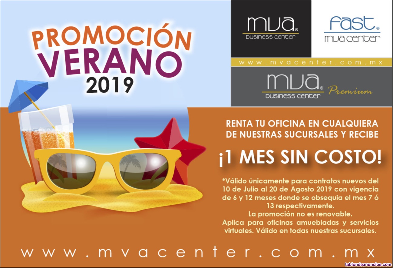Promocion de verano renta oficinas amueladas