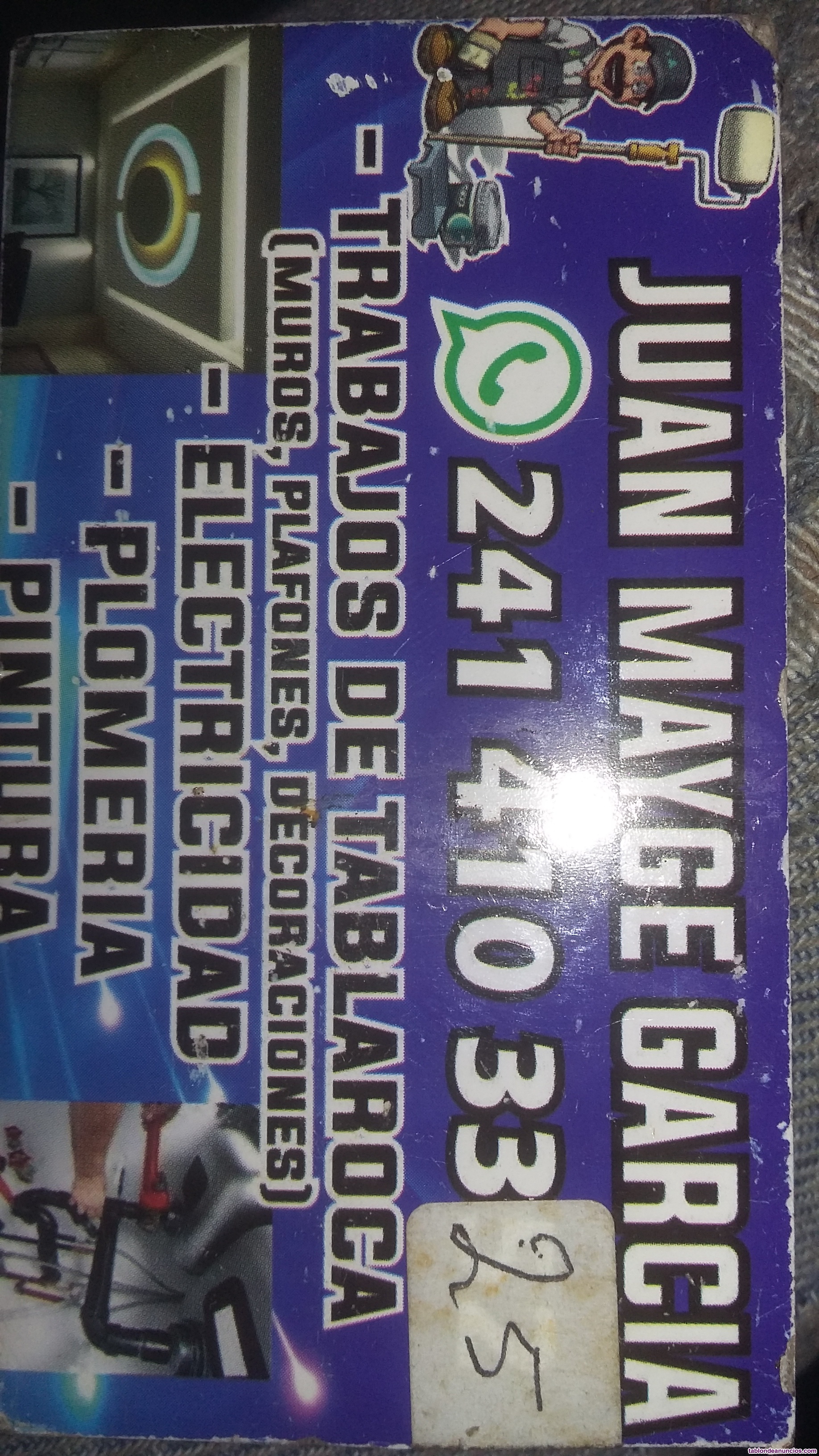 Se realisan trabajos de tablaroka electricidad plomeria y pintura 