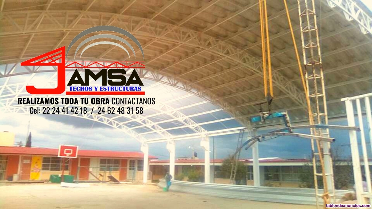 Cubiertas metalicas, estructuras en arco