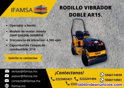 Rodillo vibratorio doble 