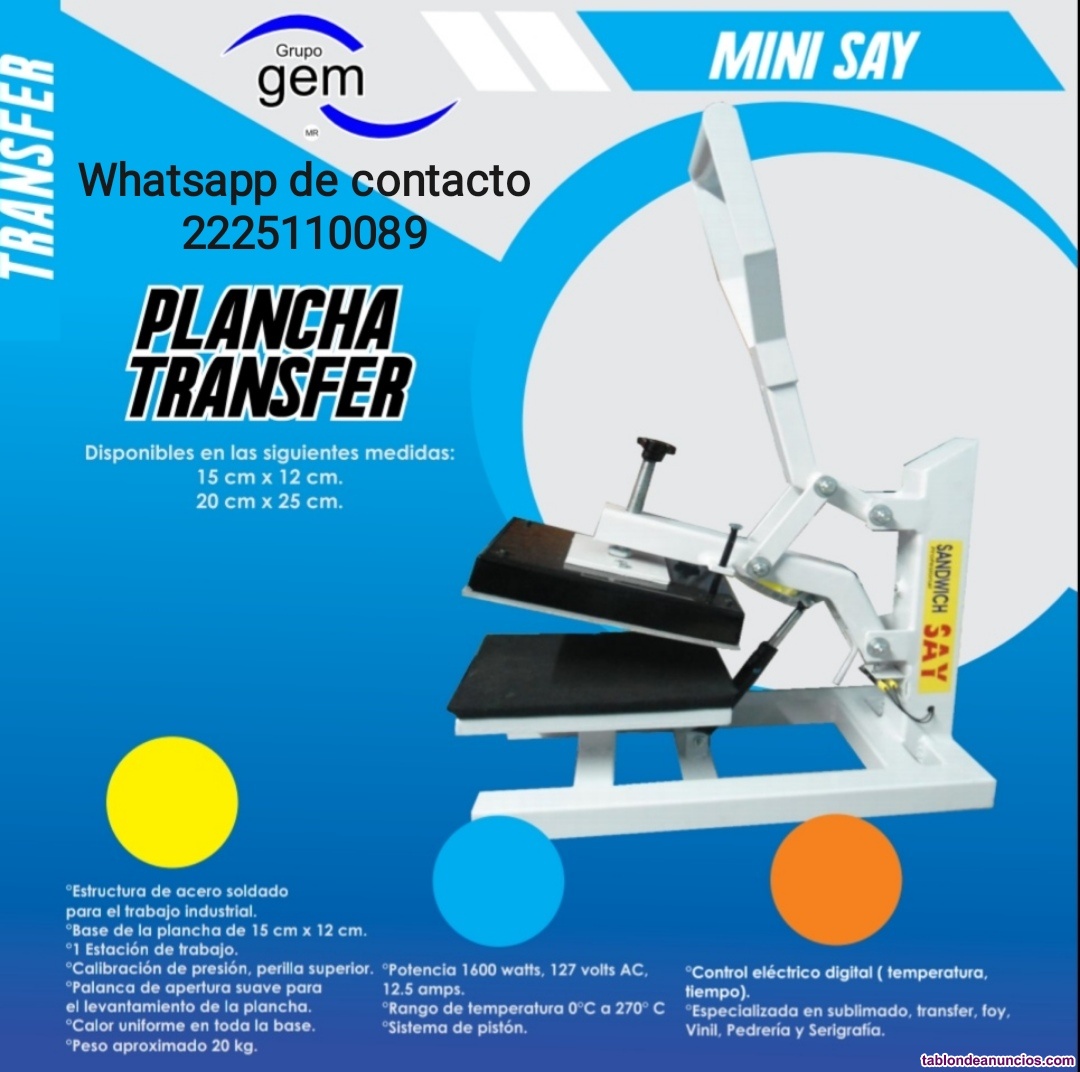 Plancha transfer, miini say