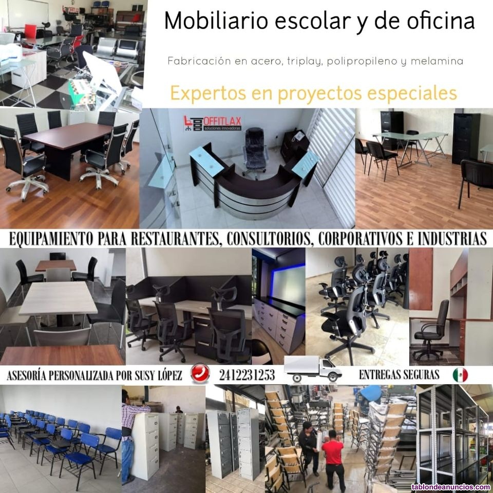 Mobiliario escolar y de oficina 