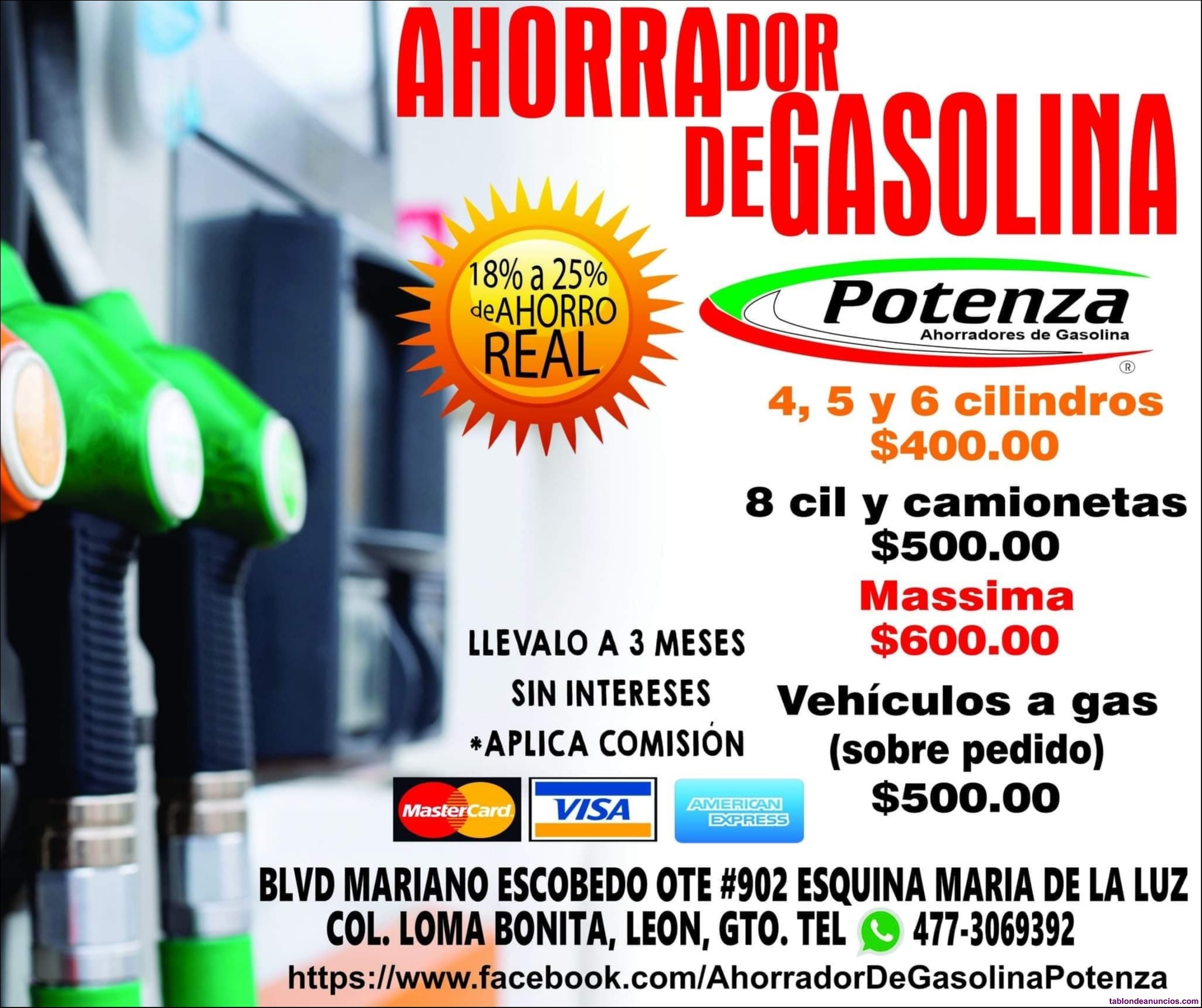 Ahorrador de gasolina potenza